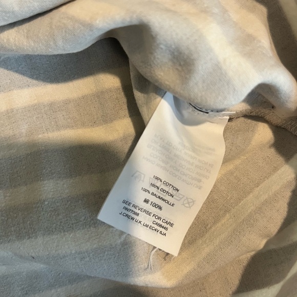 J. Crew Maroon & White Sailor Collar Long Sleeve Blouse - Picture 5 of 5